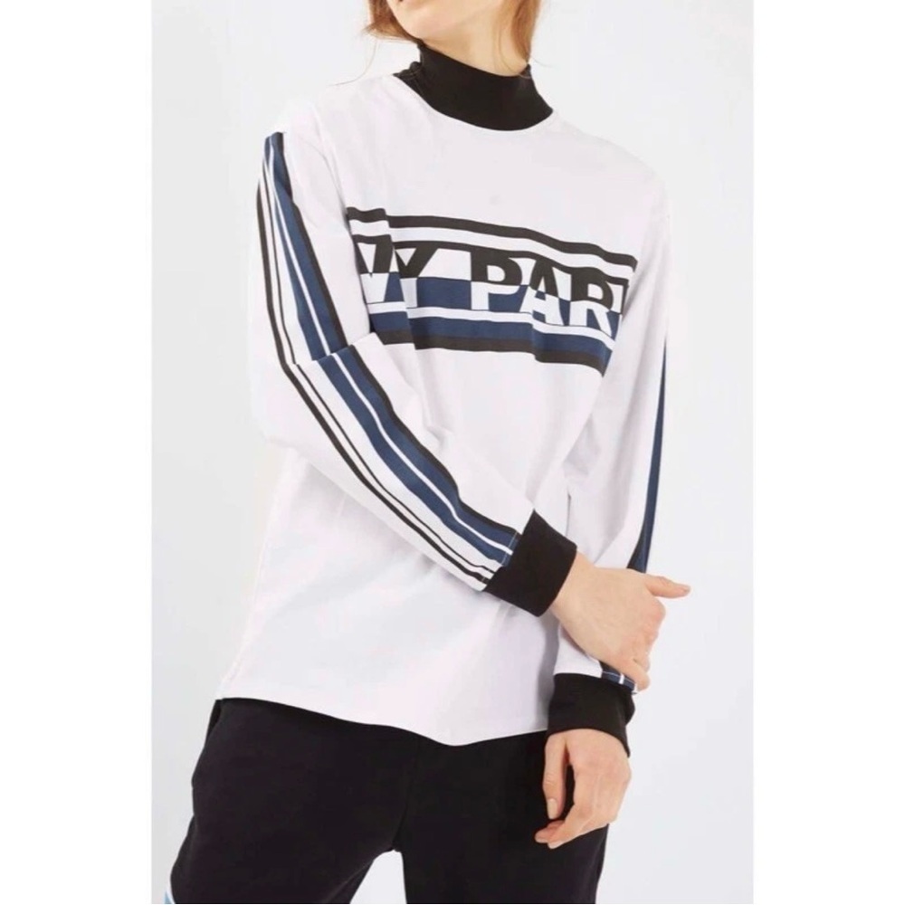 NEW IVY PARK Broken Logo Long Sleeve Mockneck Top
